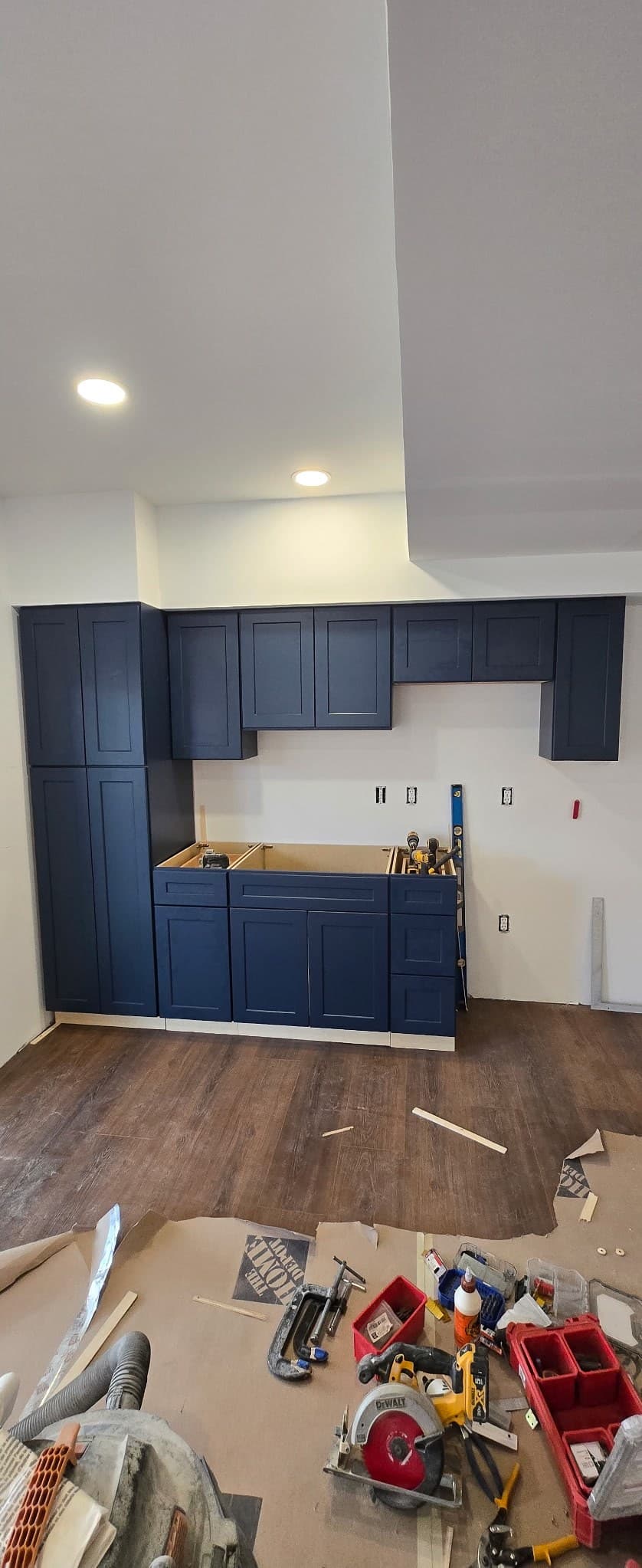Cabinet and counter detail after kitchen upgrade.