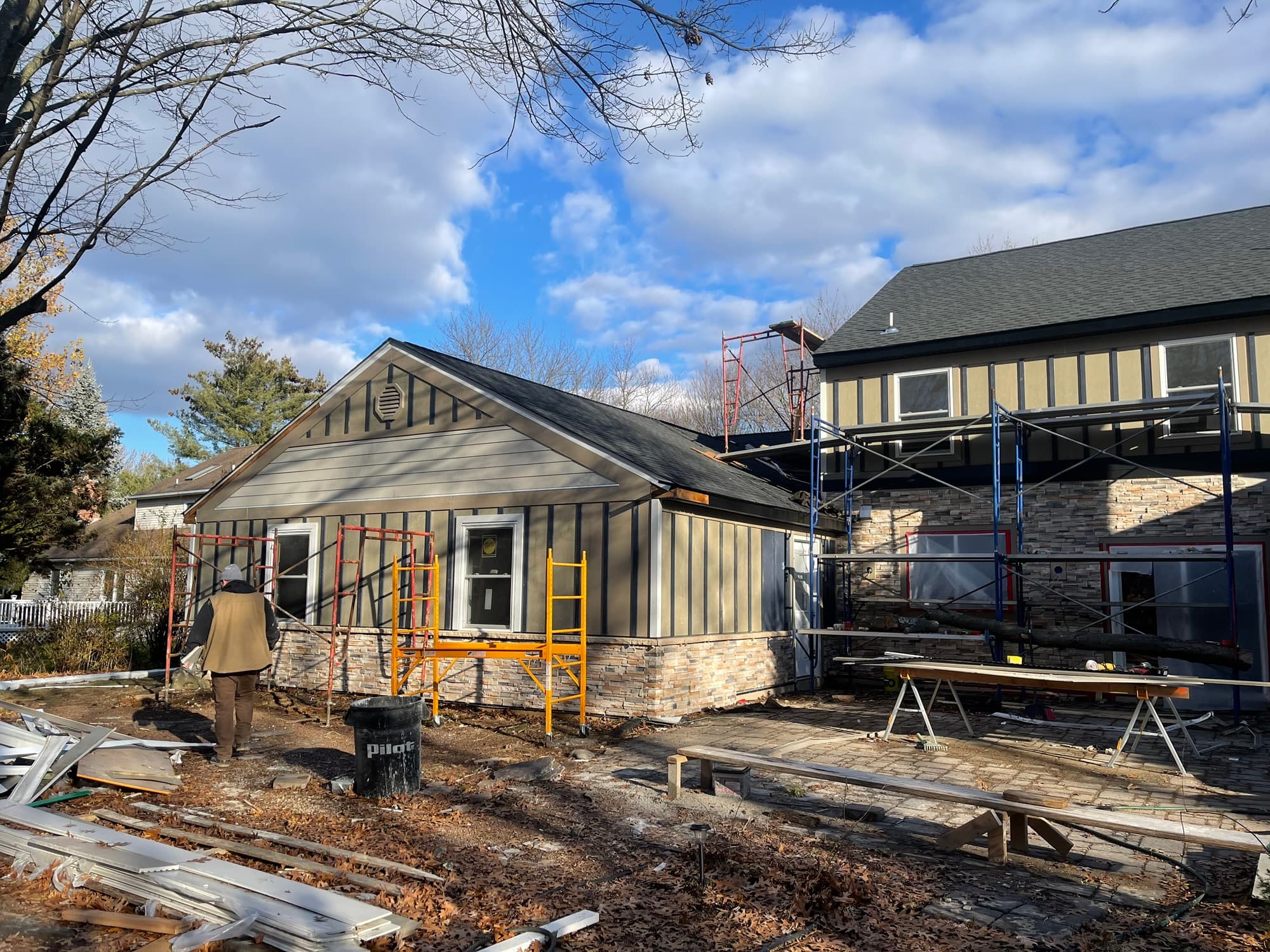 Restored interior flooring and finish work.